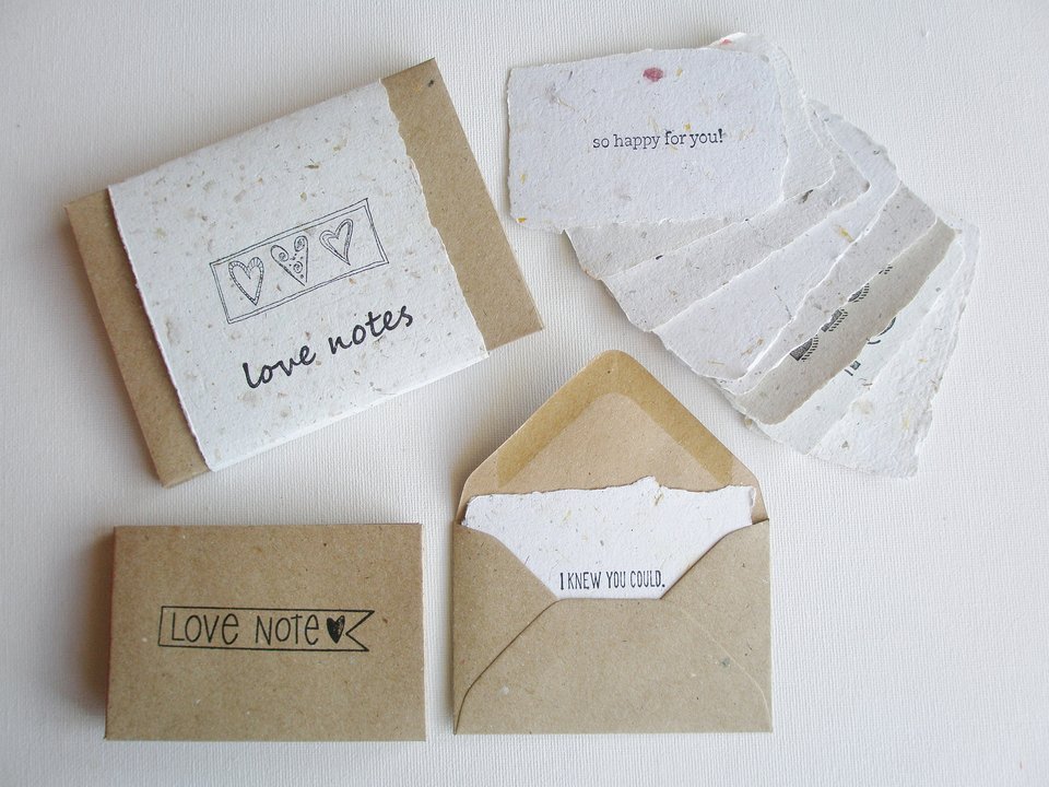 Parent's Note Set, Handmade Paper Love Notes and Envelopes, Homemade Encouragement Notes, for partner, wife, husband, Child, Student