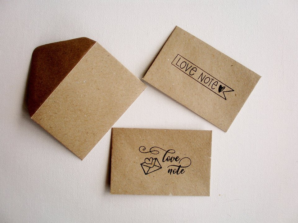 Love Notes Set, Handmade Paper Love Notes, Homemade Love Notes with envelopes, Love letters, Lover's Gift, for partner, wife, husband - No.4