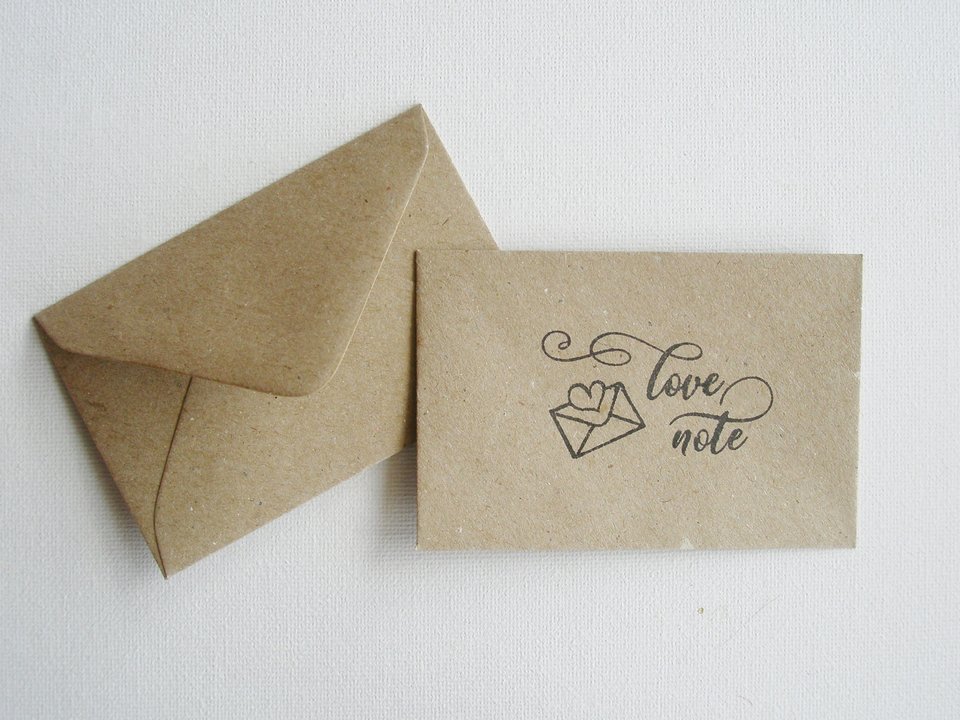 Love Notes Set, Handmade Paper Love Notes, Homemade Love Notes with envelopes, Love letters, Lover's Gift, for partner, wife, husband - No.4