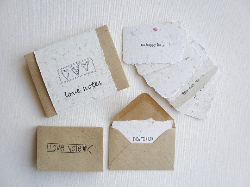 Parent's Note Set, Handmade Paper Love Notes and Envelopes, Homemade Encouragement Notes, for partner, wife, husband, Child, Student