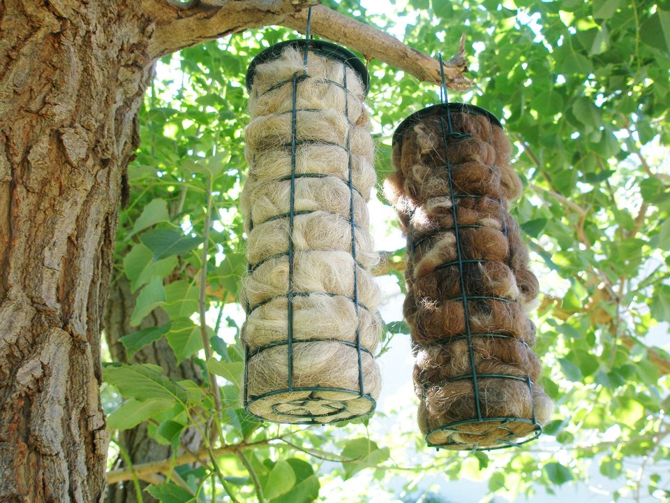 Bird Nester. Llama Fibre Nesting Material. Garden Isolation Backyard Gift Idea for Home gardener.  Natural Bird house filler
