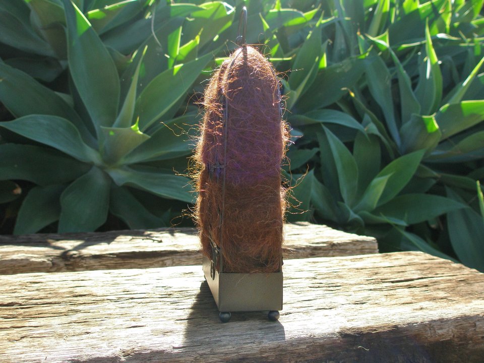 Narrow Bird Nester for Wall. Bird Nesting Llama Fibre Gift for Garden. Housewarming or Backyard Nature Gift Idea. Eco home gardener