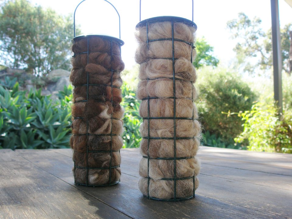 Bird Nester. Llama Fibre Nesting Material. Garden Isolation Backyard Gift Idea for Home gardener.  Natural Bird house filler