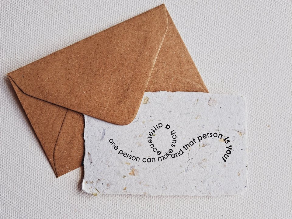 10 Mini Teacher Cards with Envelopes. Handmade Recycled Paper Notes for colleagues. For teachers. Mentor encouragement and inspiration