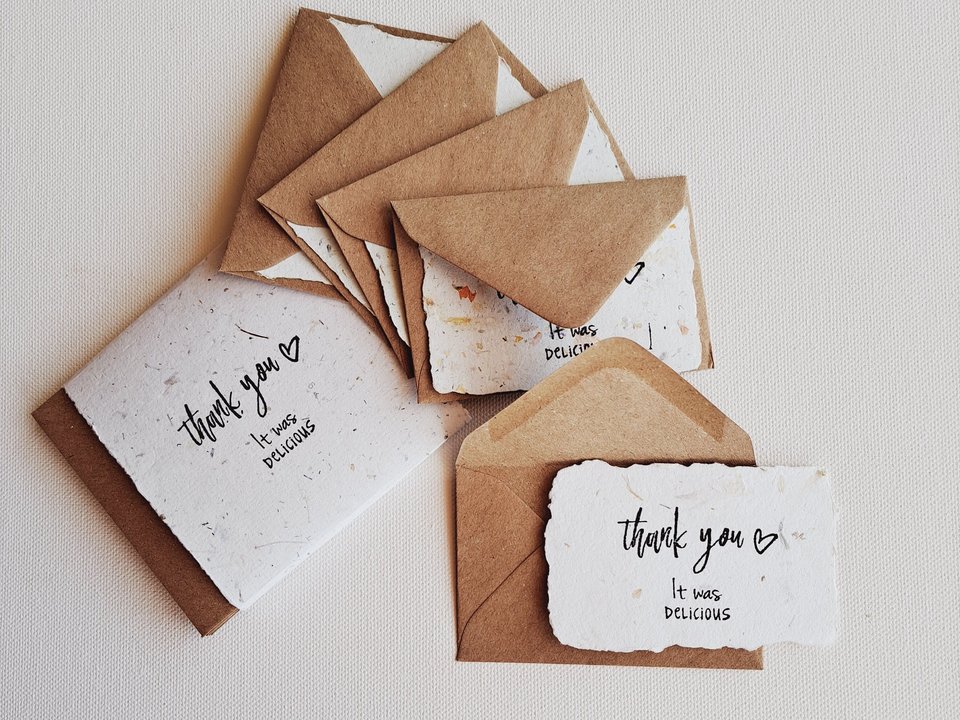 foodie thank you card set