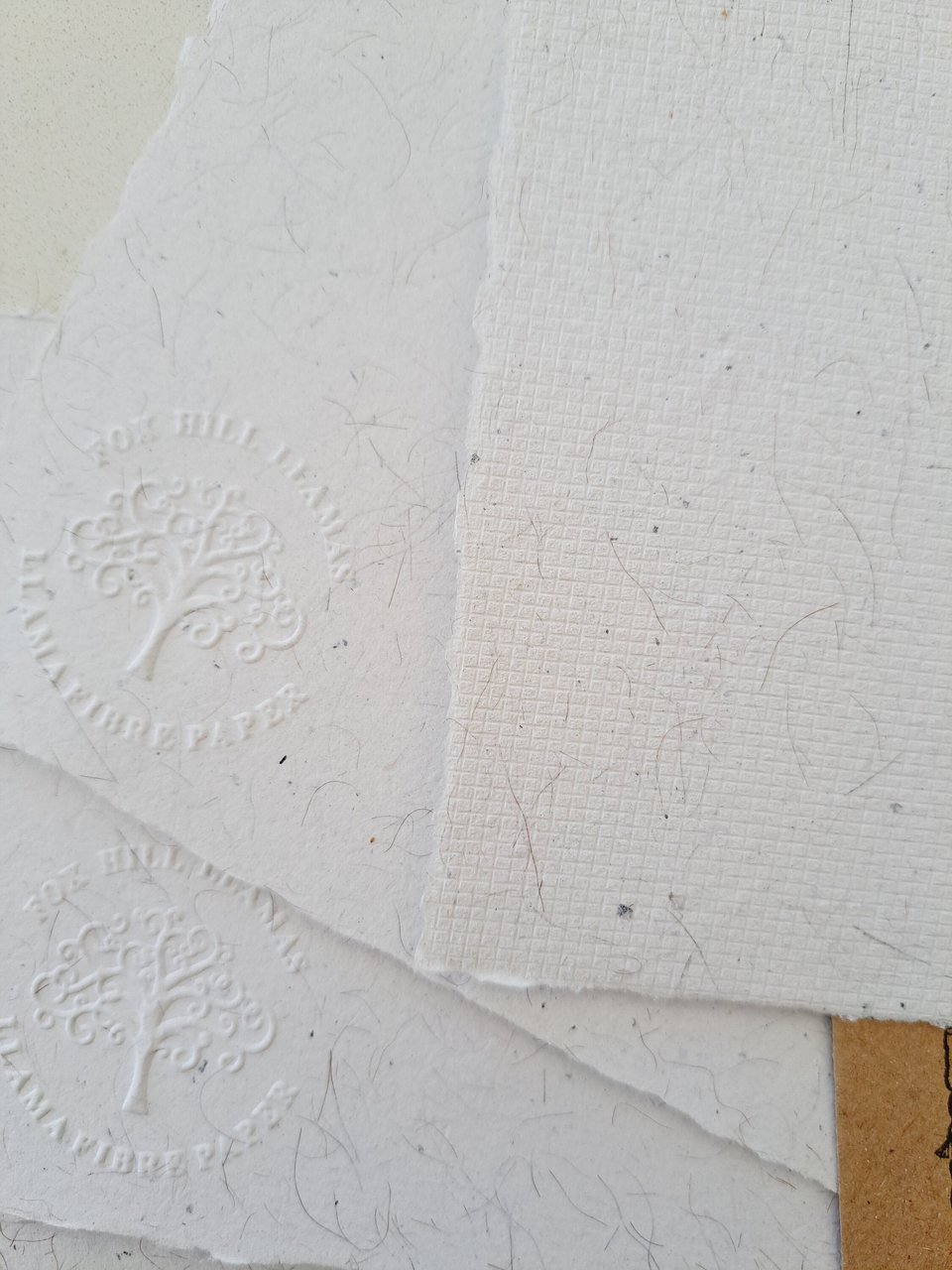 Writing Set with handmade recycled paper with llama fibre. Stationery gift. 6x4 Inch letter sheets for Children with hand stamped envelopes.