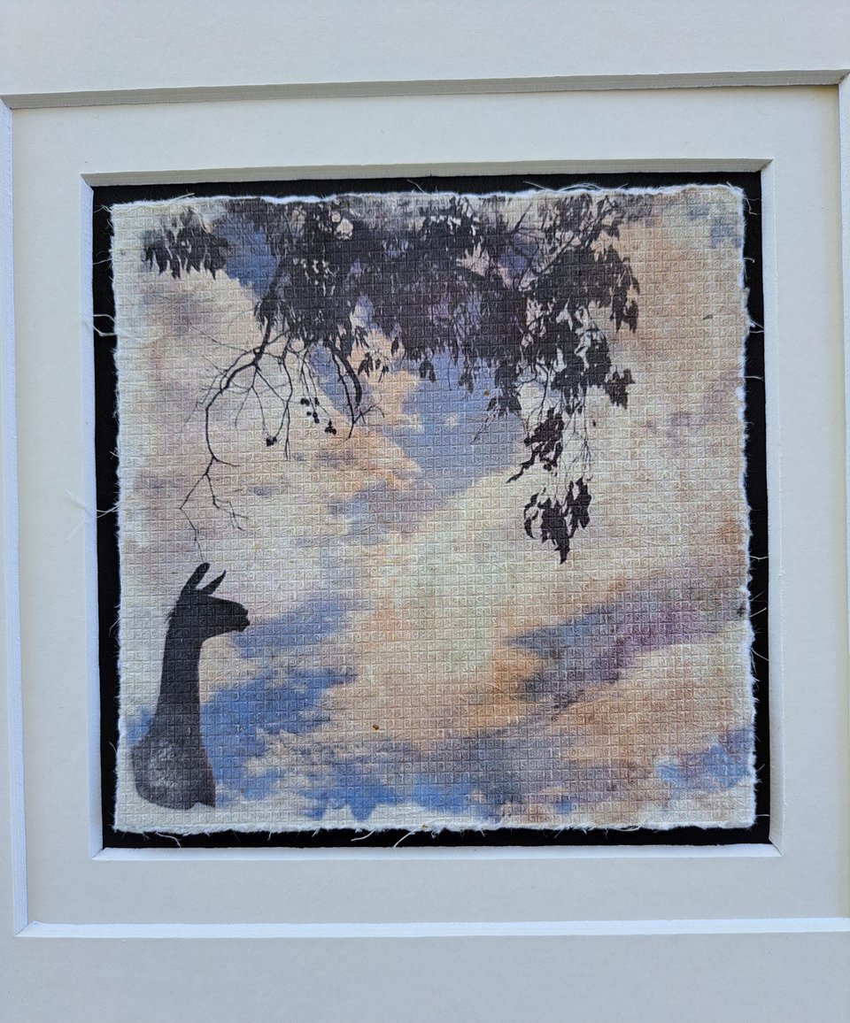 Miniature llama artwork "Silhouette"