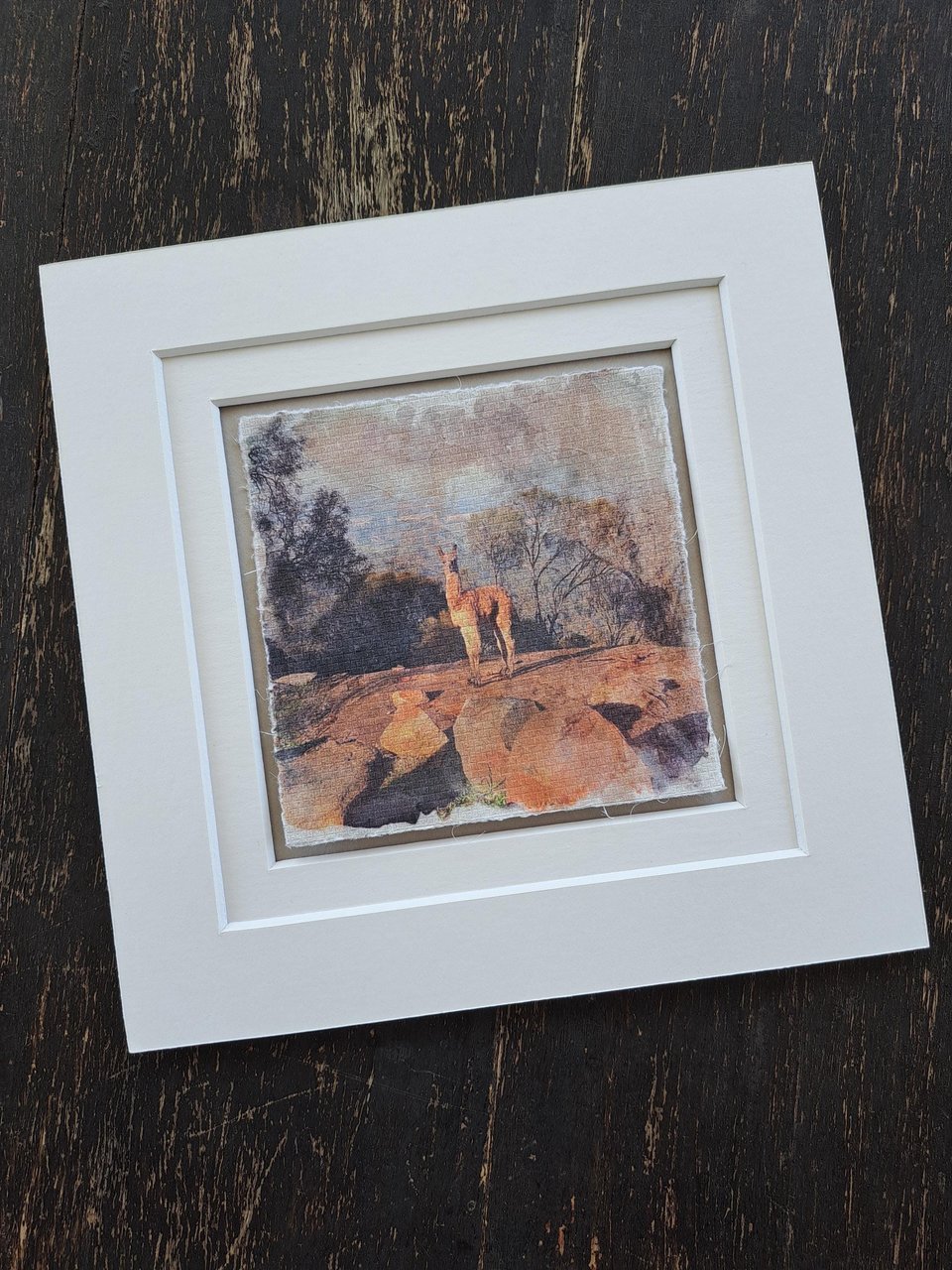 Miniature llama artwork "Bolder than she Looks"