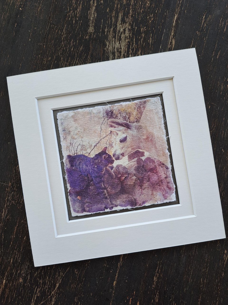Mini art print. "Making Friends"