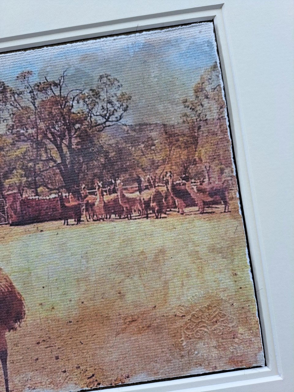 Llama artwork "Emus out Front"