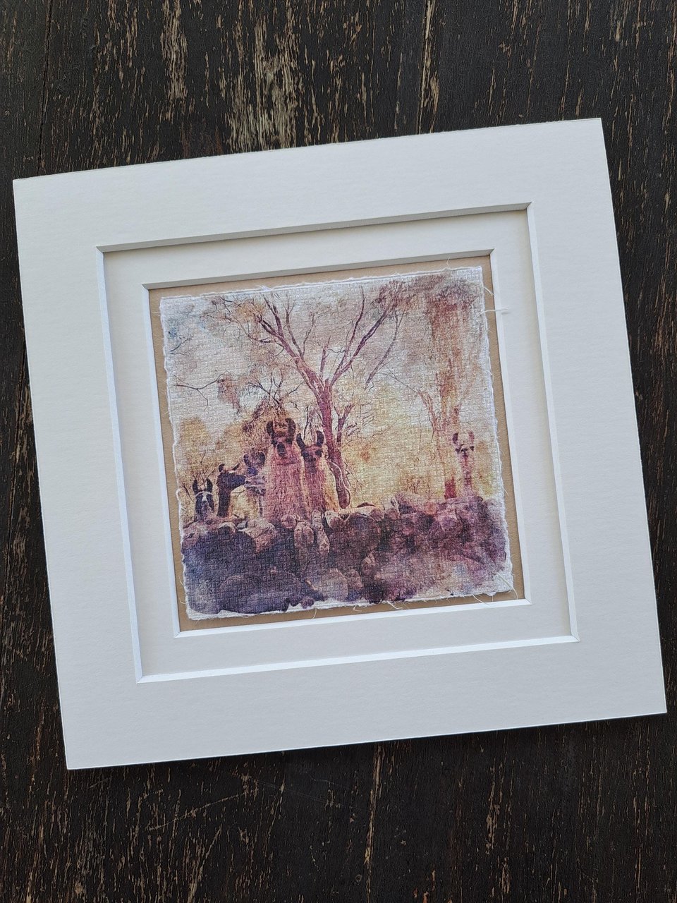 Mini  art print. "Behind the Fence"