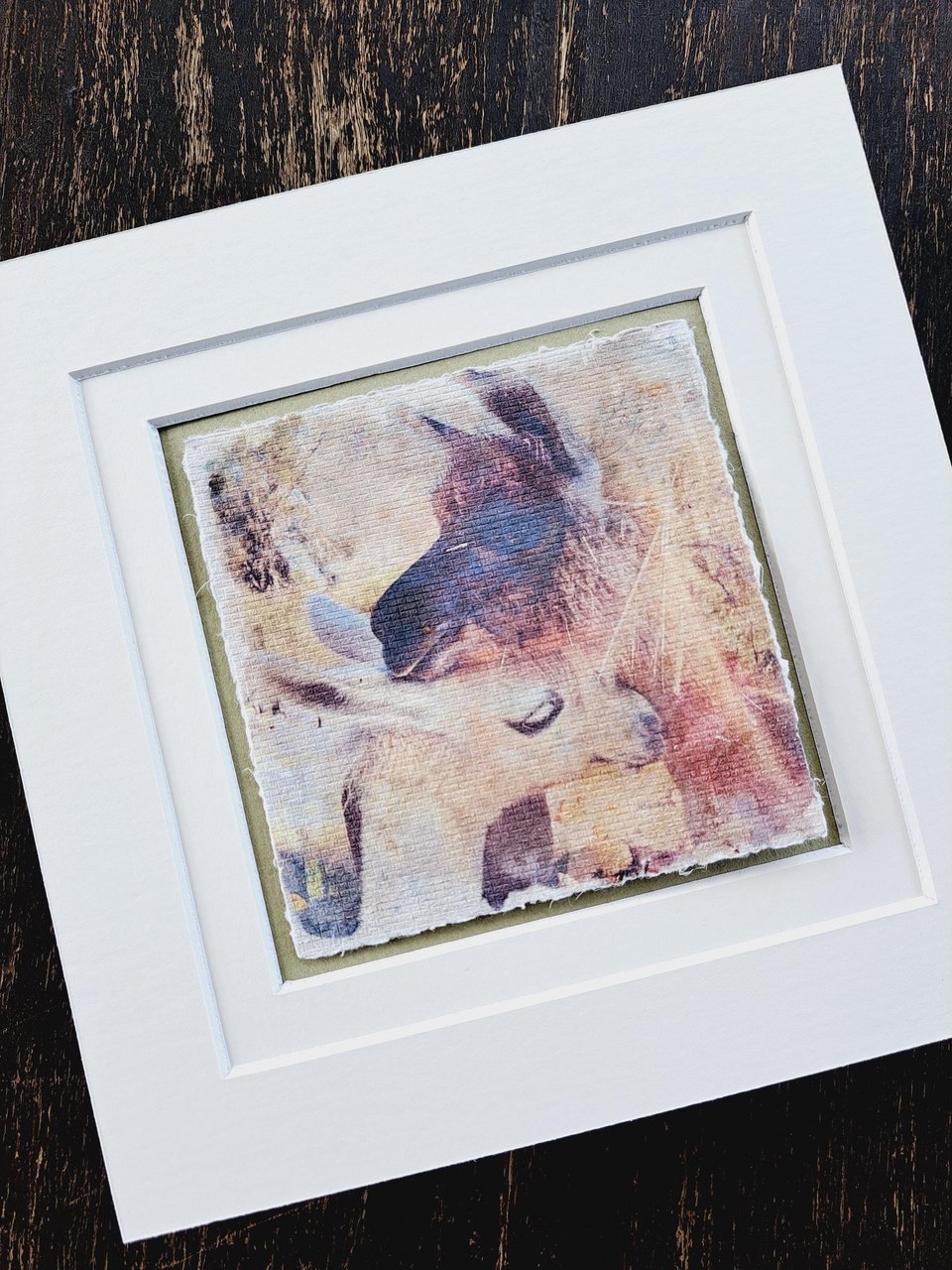 Mini llama artwork  "Cuddles"