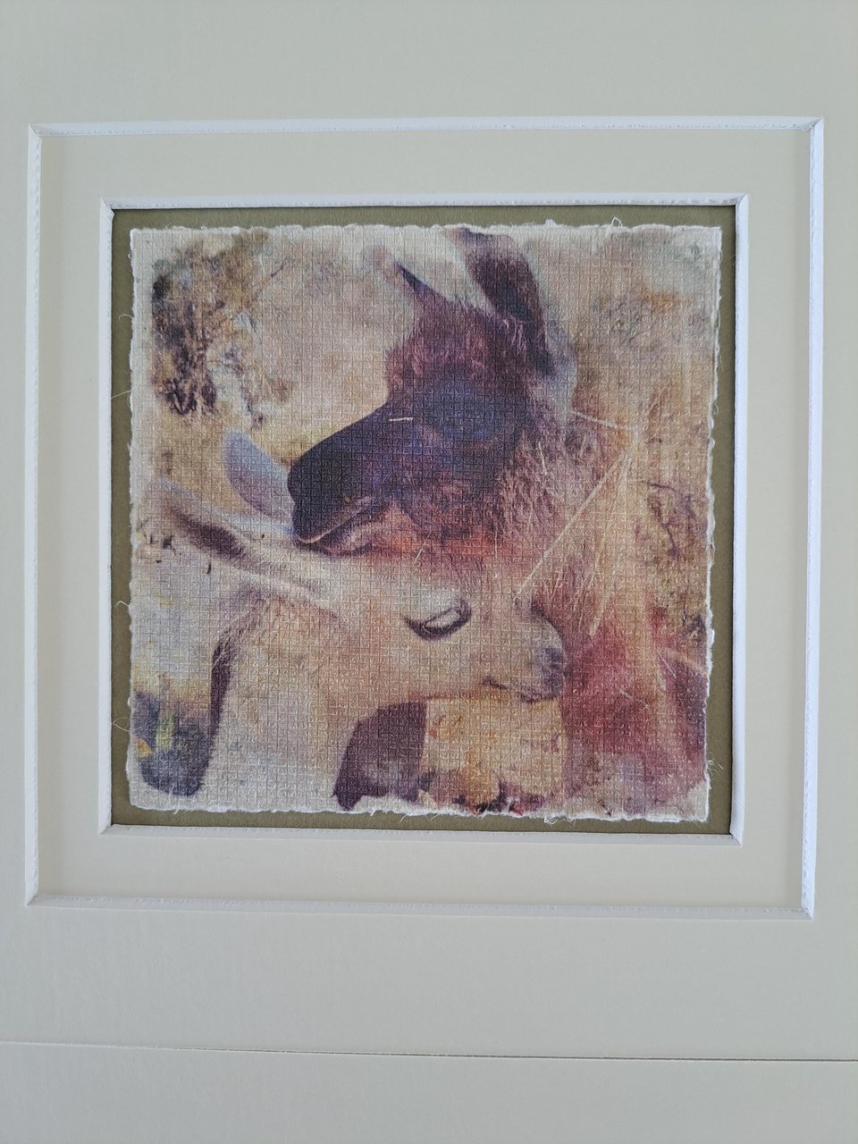Mini llama artwork  "Cuddles"