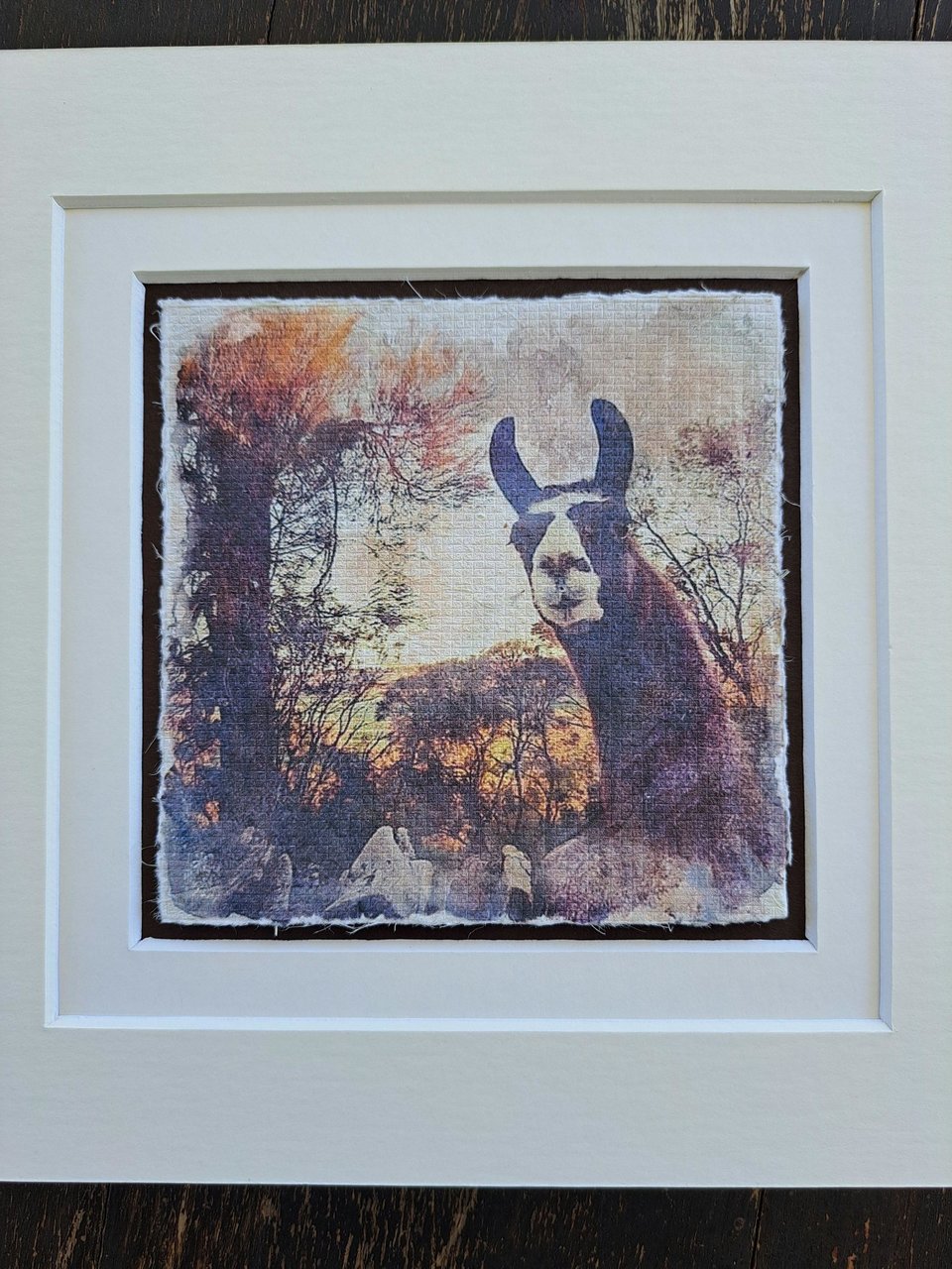 Miniature llama art  "The Overseer"