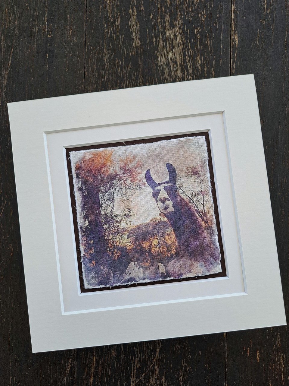 Miniature llama art  "The Overseer"