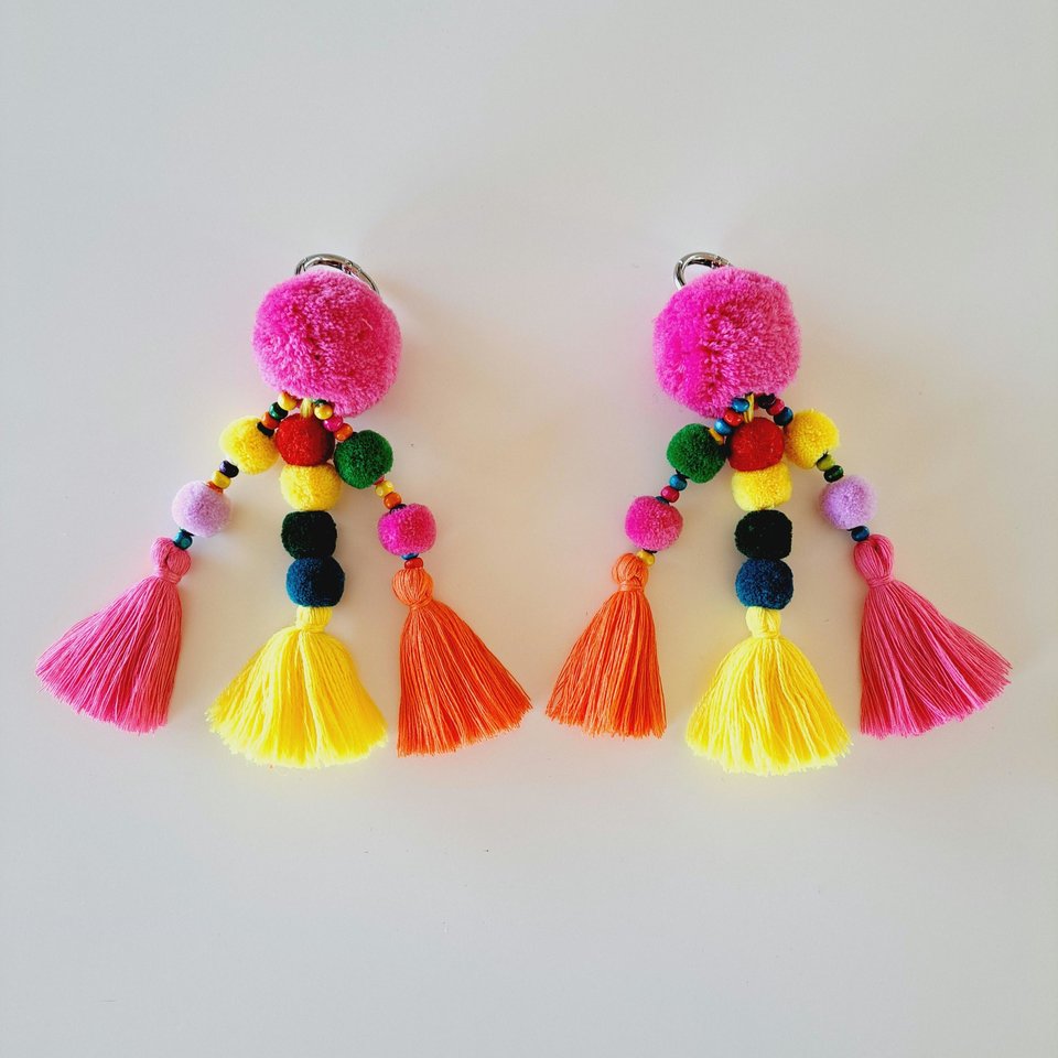 Colourful Llama and Alpaca Halter Pom poms