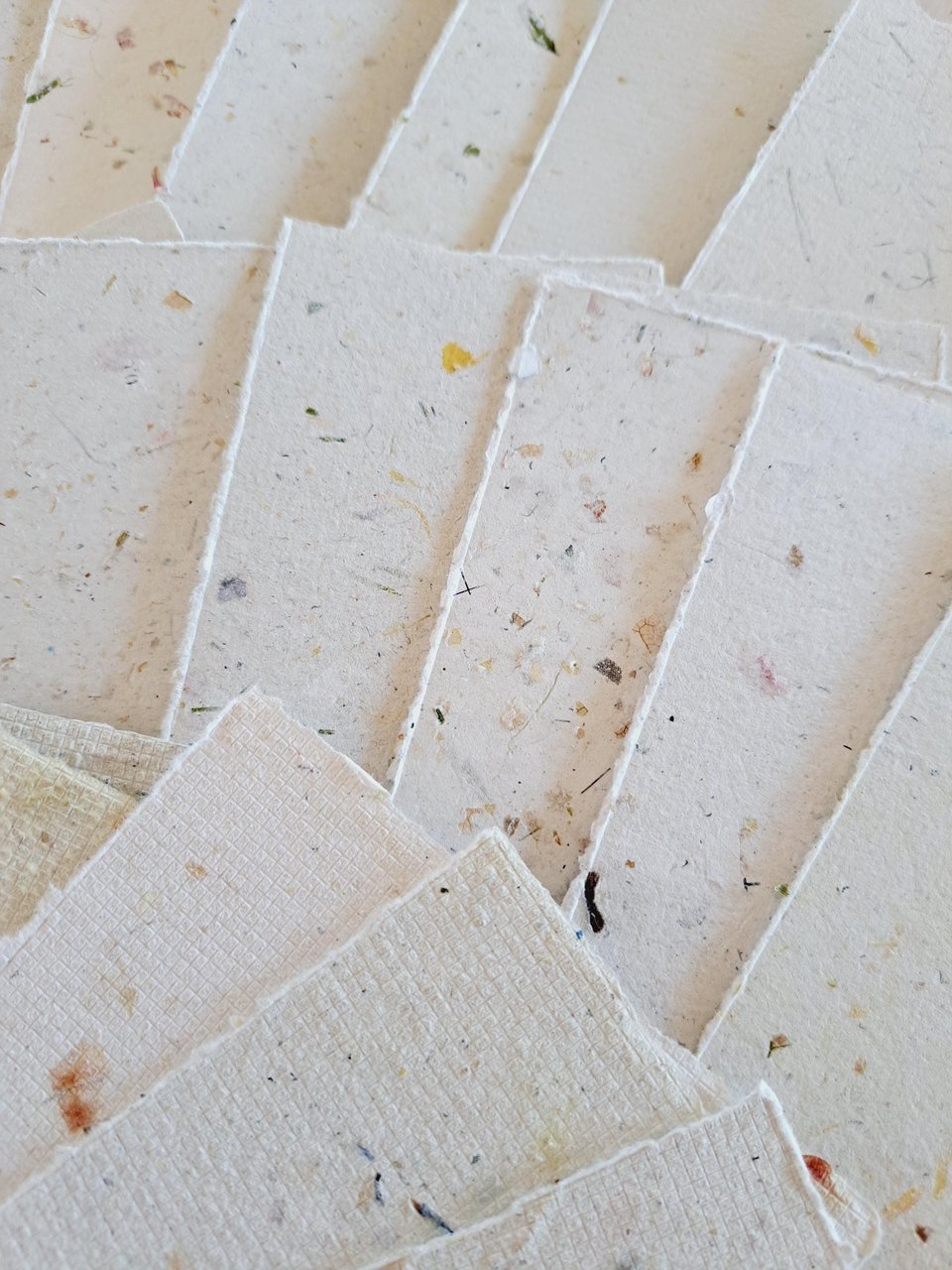 4 x 6" - 50 Sheets Hand made recycled Paper, Neutral Tones
