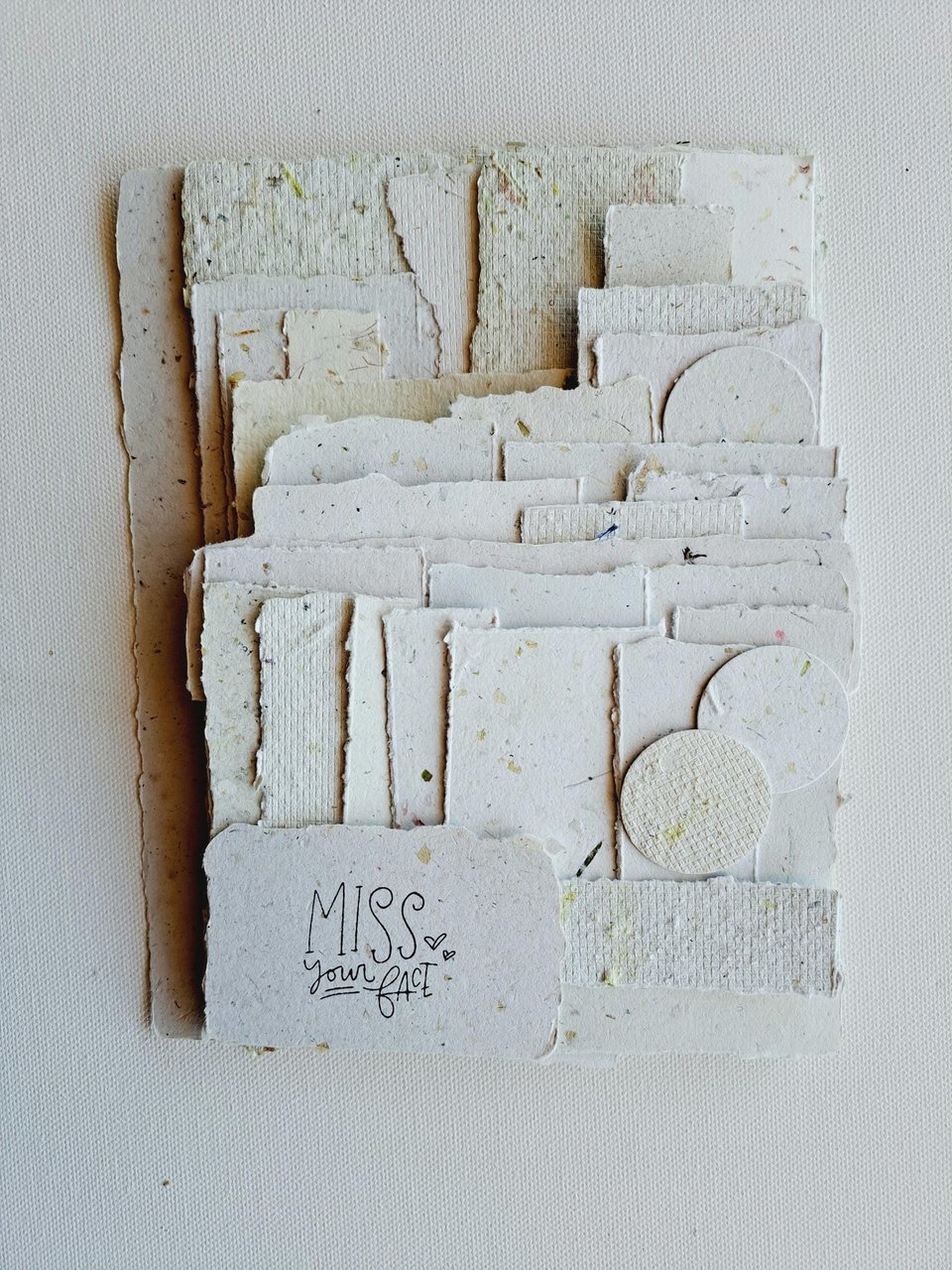 Hand made Paper Collage Scrap Pack,  Junk Journal paper in neutral tones
