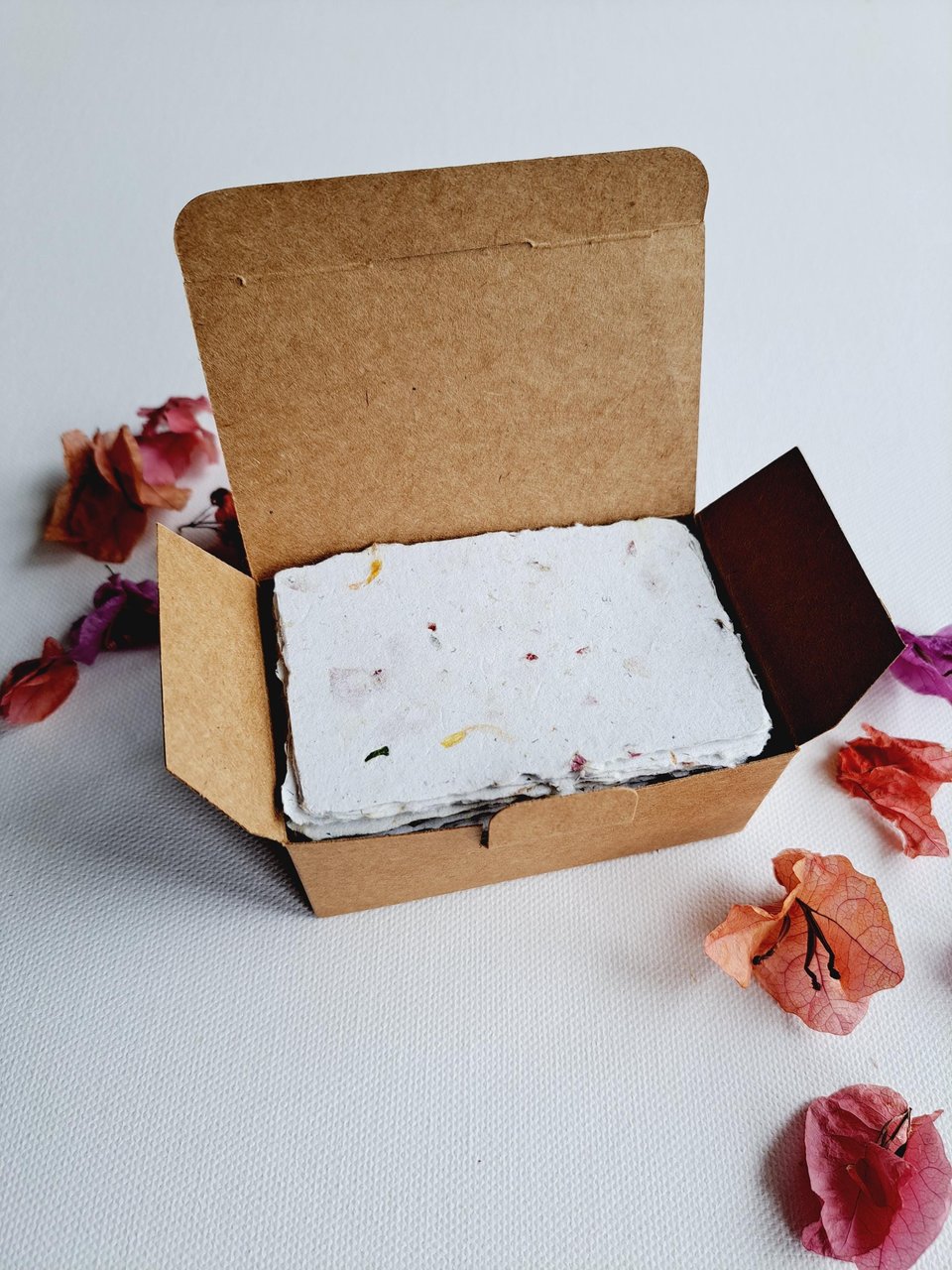 50 Handmade Recycled 2x3 Cards, Neutral, Blank Homemade Paper, Calling, Gift, Florist, Loyalty, Thank You, Letterpress, Wedding Place Card