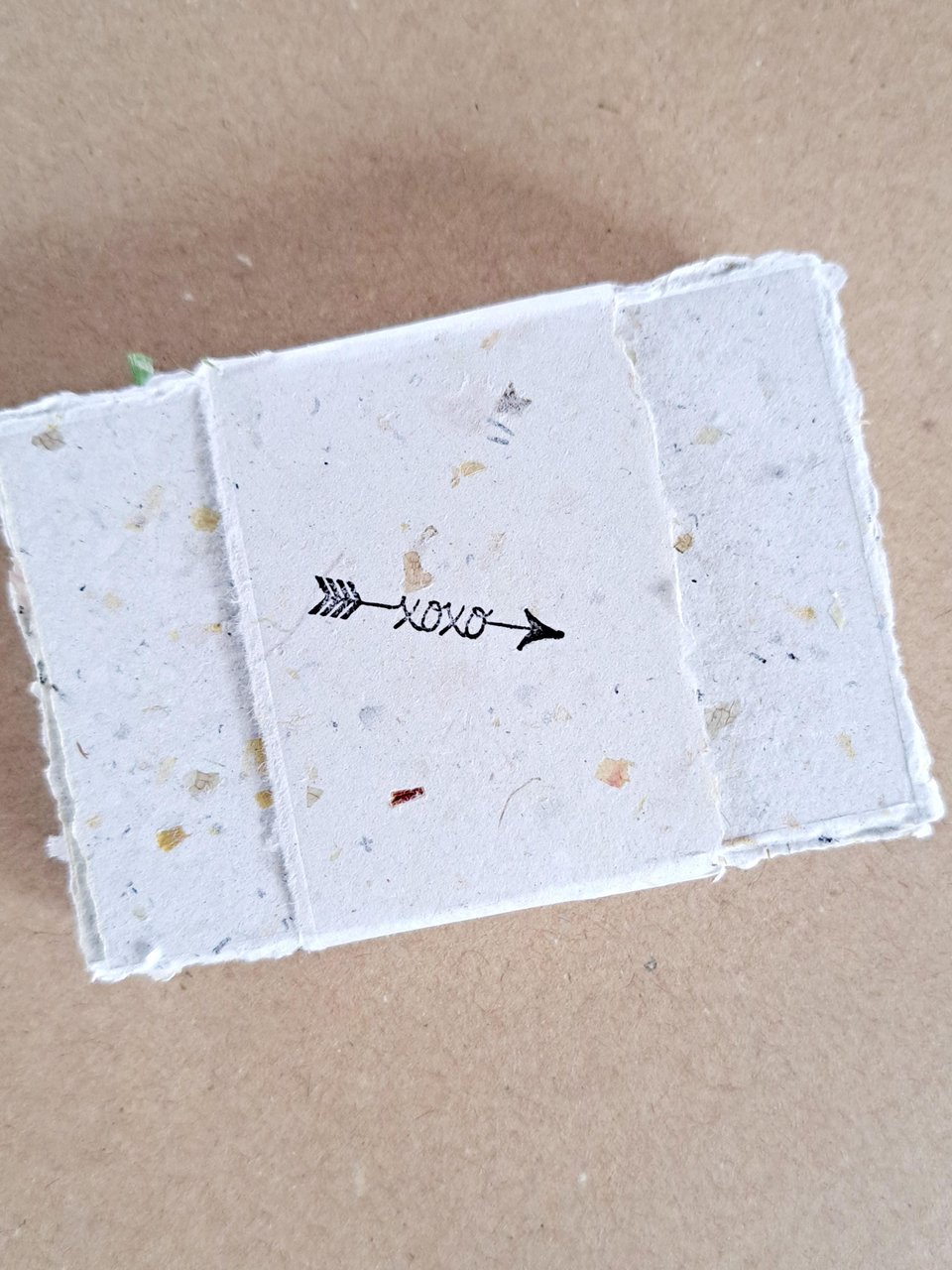Blank Love Note mini paper bundles of 20 sheets, wrapped with a paper strap. 2x3" hand torn, randomly chosen, mixed neutral tone pieces