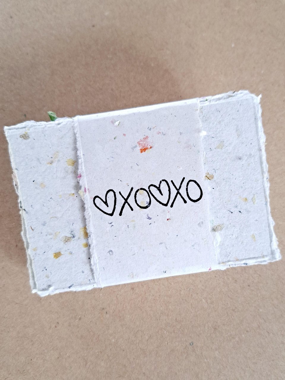 Blank Love Note mini paper bundles of 20 sheets, wrapped with a paper strap. 2x3" hand torn, randomly chosen, mixed neutral tone pieces