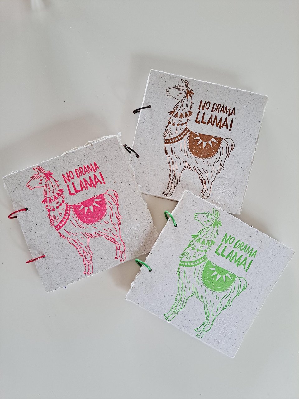No Drama Llama Journal: Handmade Recycled Paper with Llama Poo!!