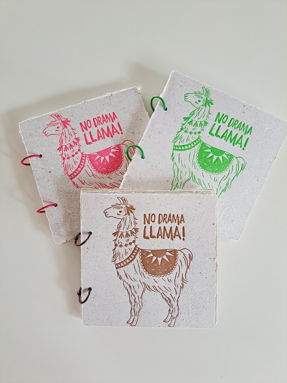 No Drama Llama Journal: Handmade Recycled Paper with Llama Poo!!