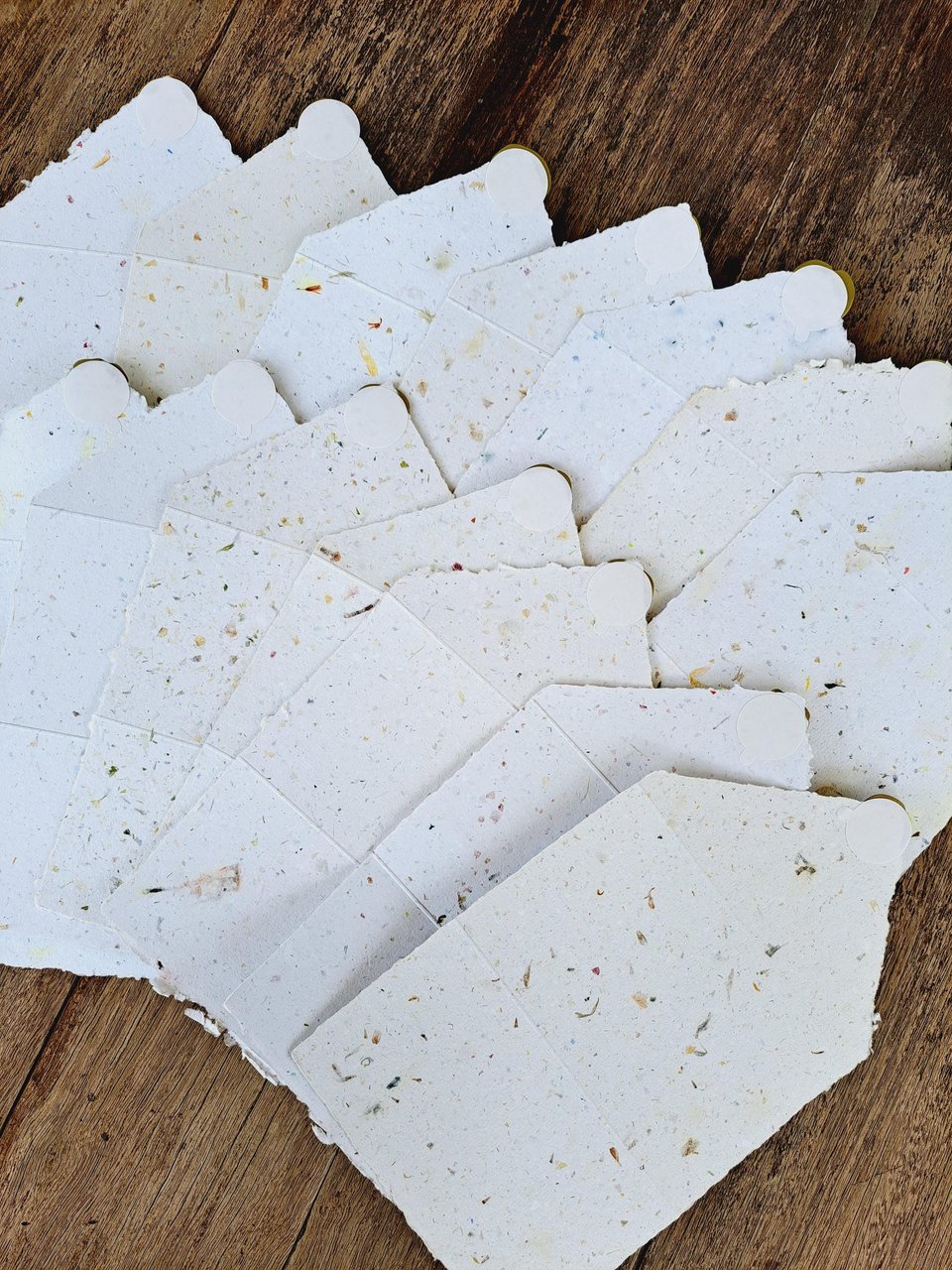 Gift Box of 6 Old fashioned Lettergrams - Handmade Recycled Writing Paper Folding Letters - neutral tones with wax seal.