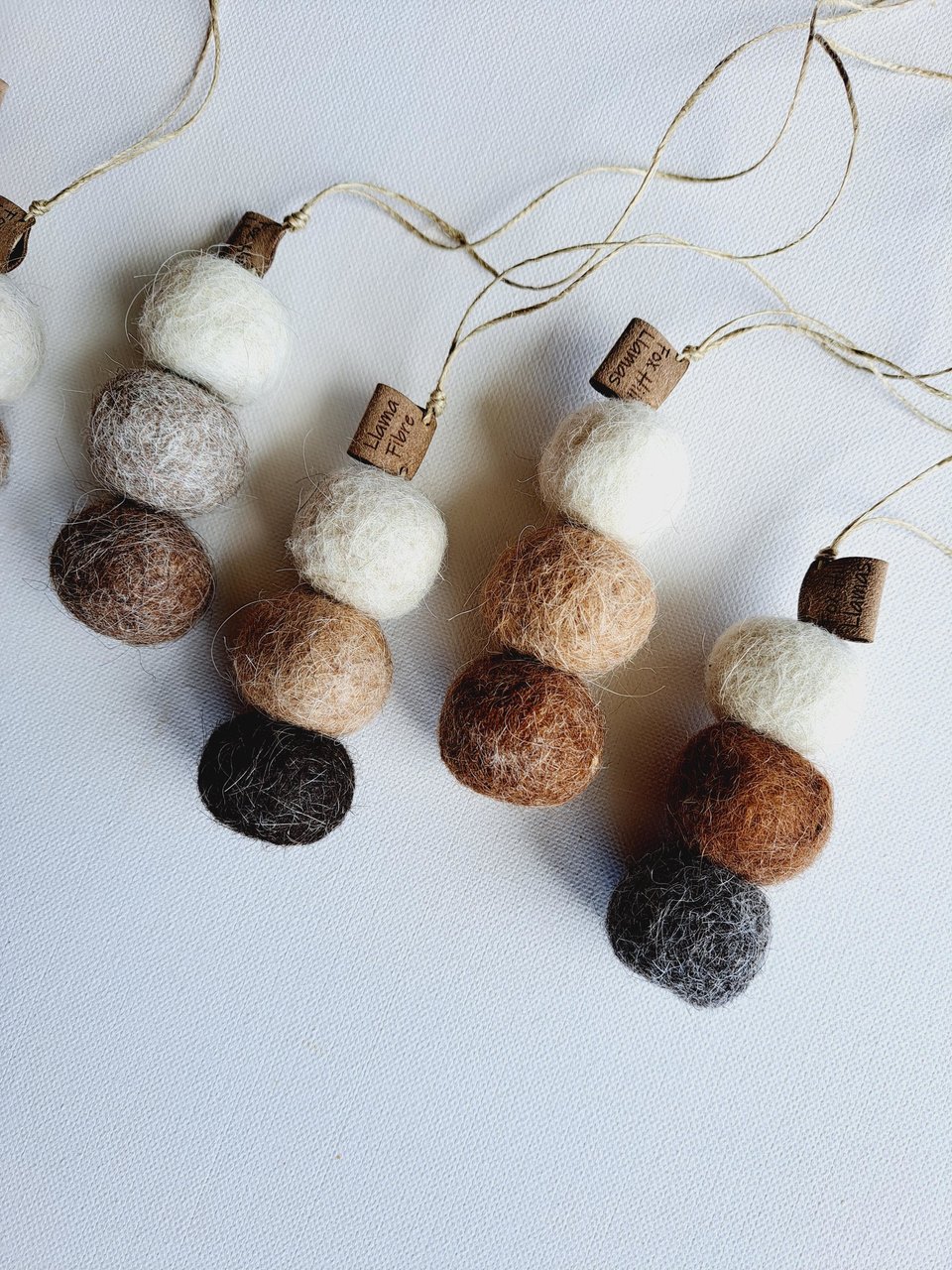 Hairy Llama Balls. Handmade Car Mirror Dangle Diffuser. BYO scent or essential oil
