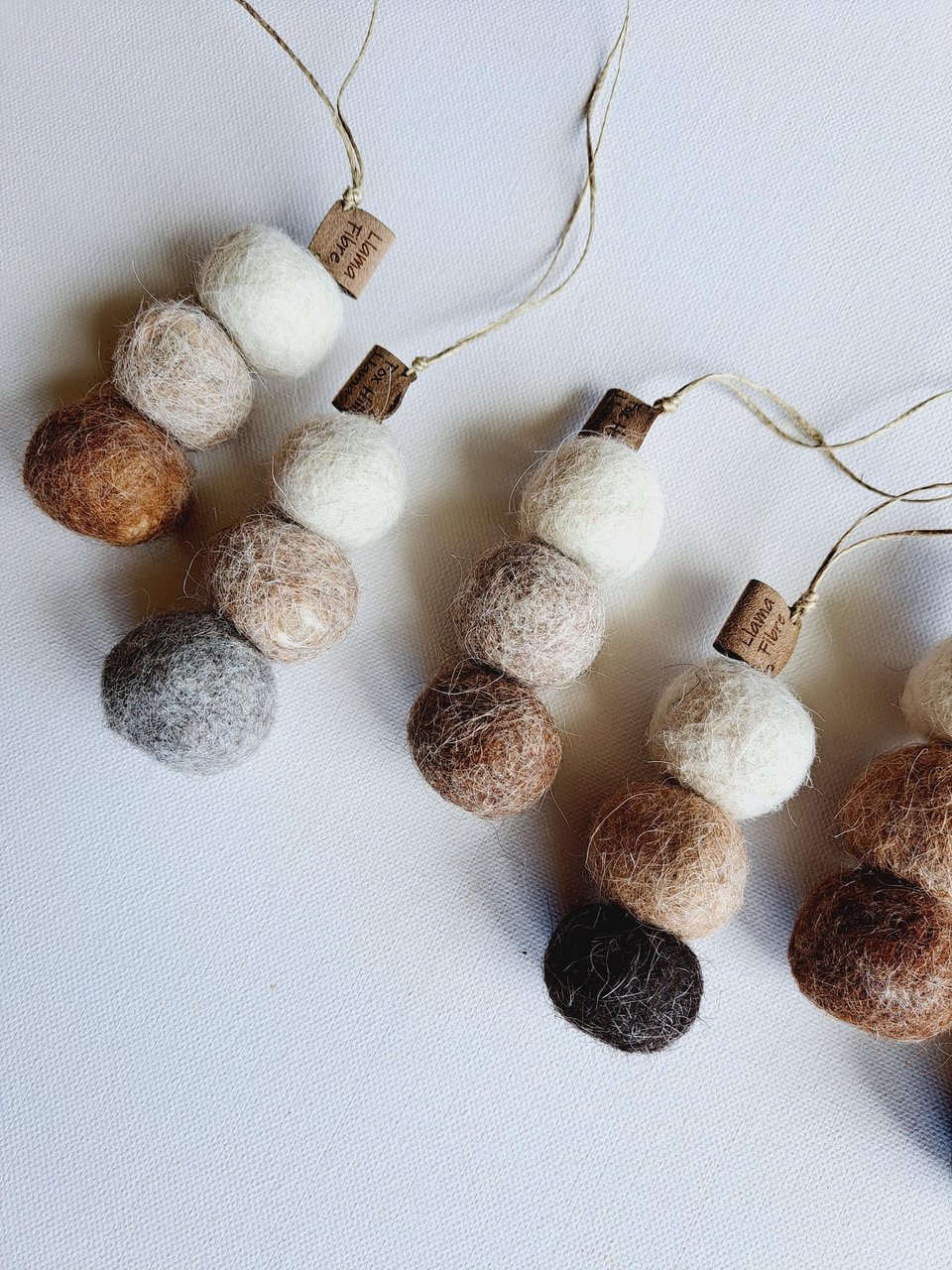 Hairy Llama Balls. Handmade Car Mirror Dangle Diffuser. BYO scent or essential oil