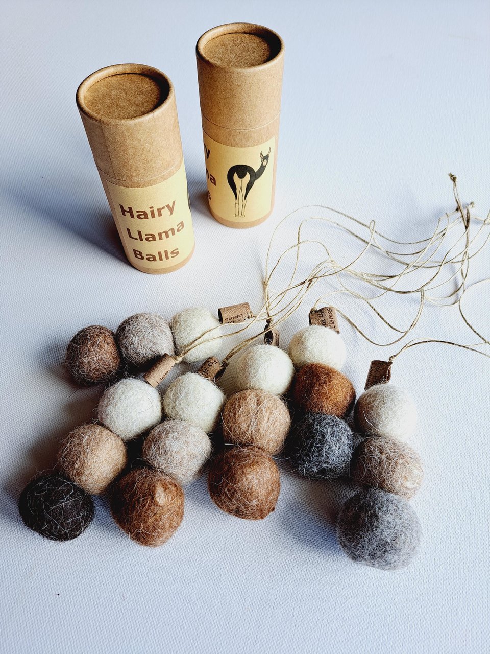 Hairy Llama Balls. Handmade Car Mirror Dangle Diffuser. BYO scent or essential oil