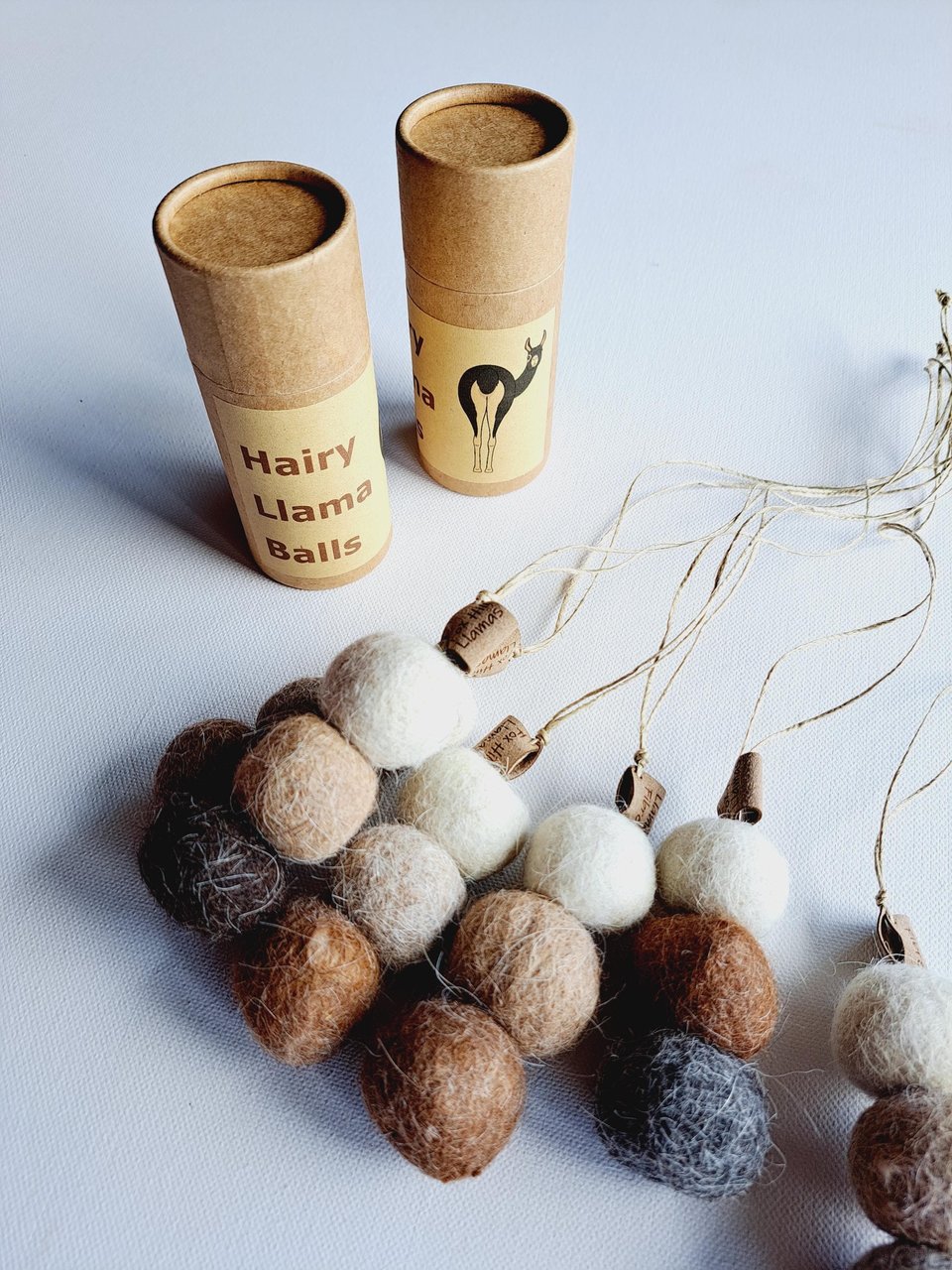 Hairy Llama Balls. Handmade Car Mirror Dangle Diffuser. BYO scent or essential oil