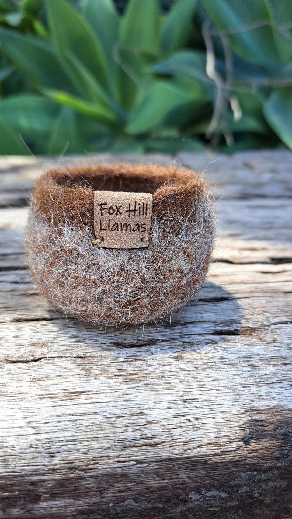 Soft Little Llama Fibre Pod, fuzzy bowl for rustic farmhouse decor