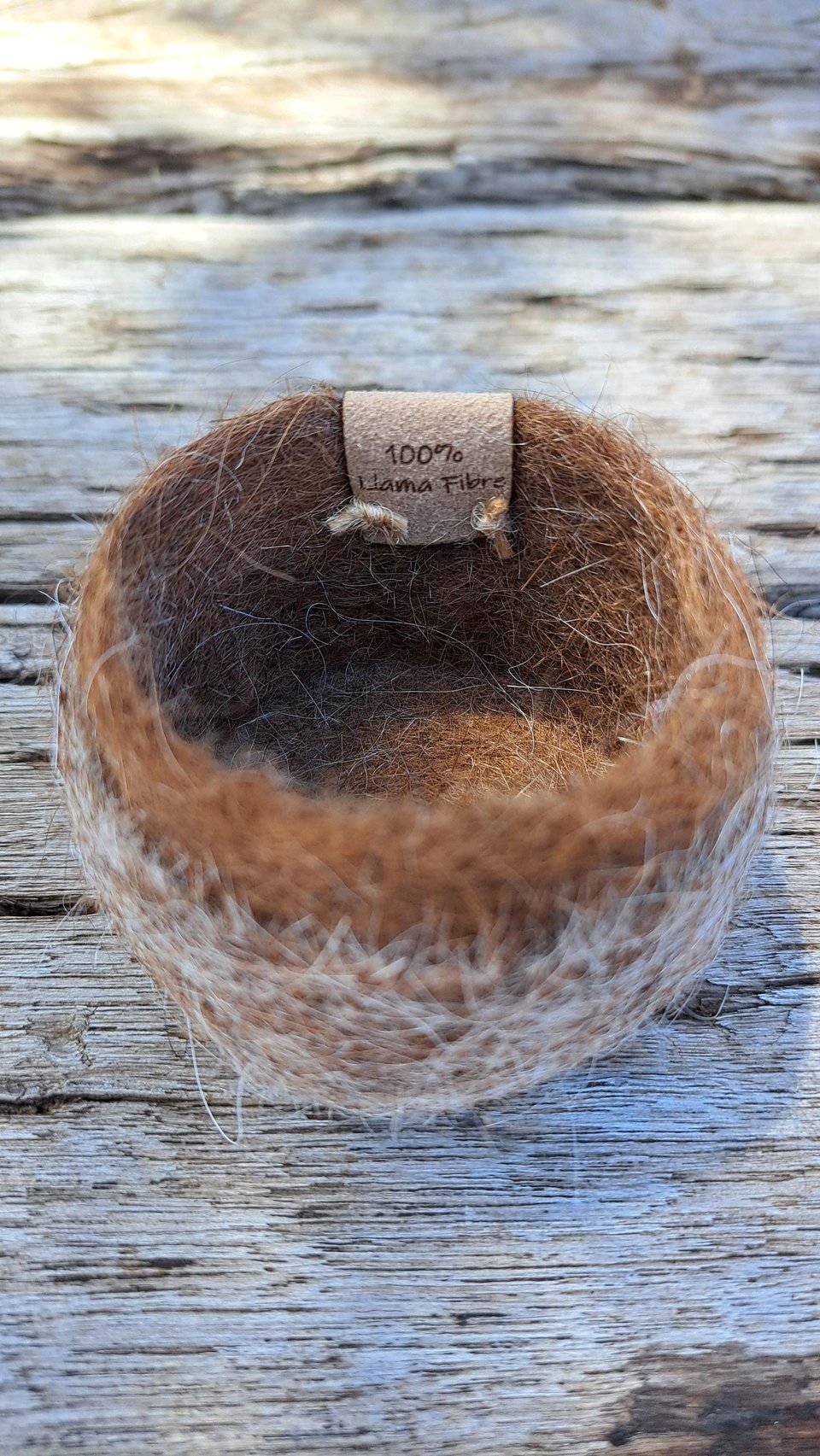Soft Little Llama Fibre Pod, fuzzy bowl for rustic farmhouse decor