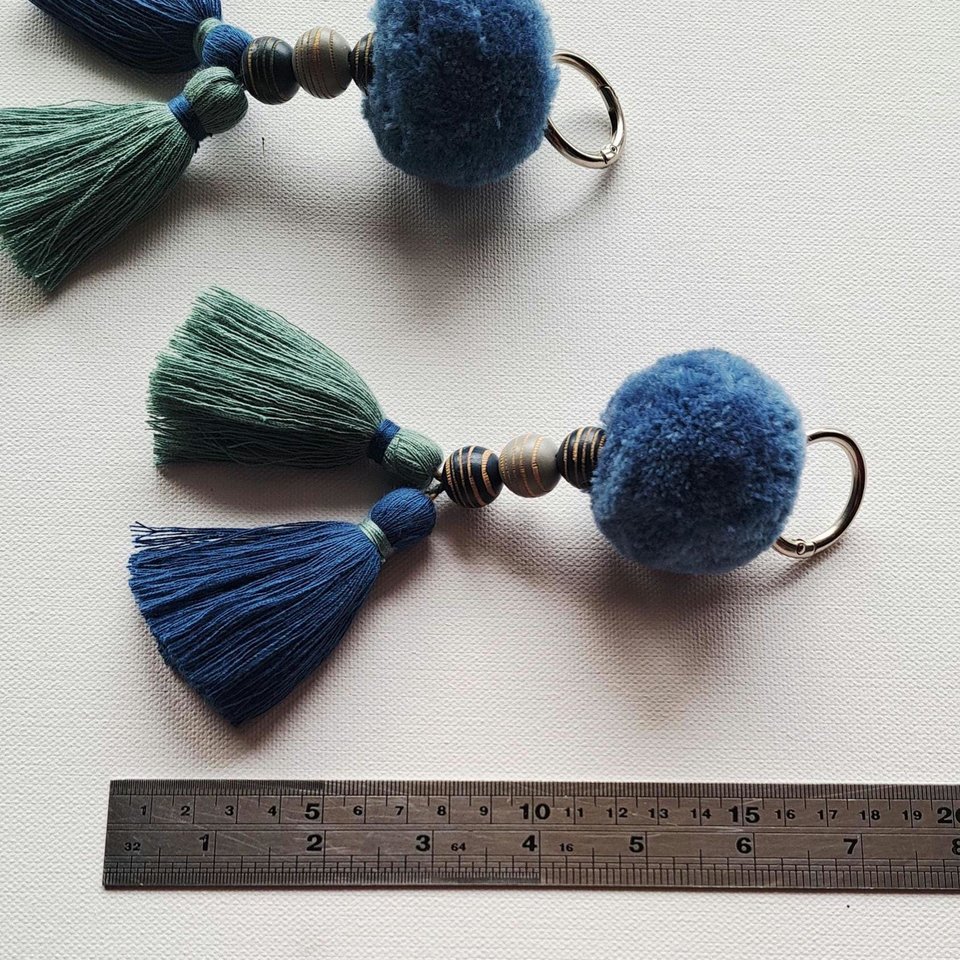 Blue Llama / Alpaca Halter Tassels