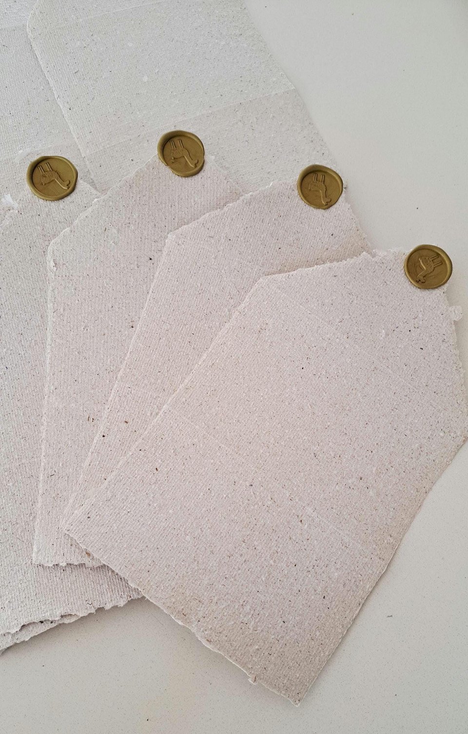 Llama Poo Paper Folding Letters. Box of 6 Handmade recycled paper lettergrams