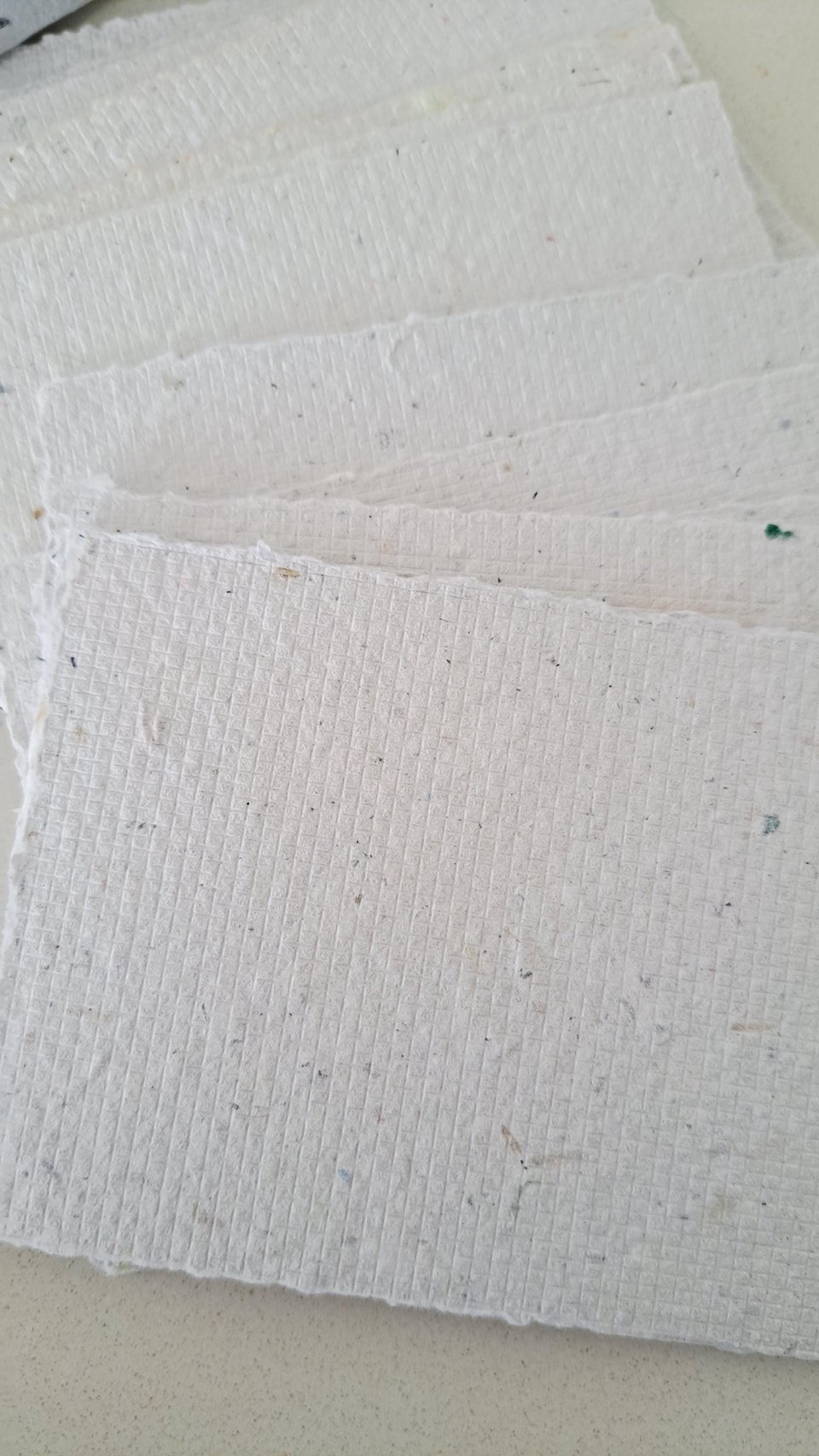40 x Handmade papers, 4 x 3 Inch Recycled Paper Stationery Box