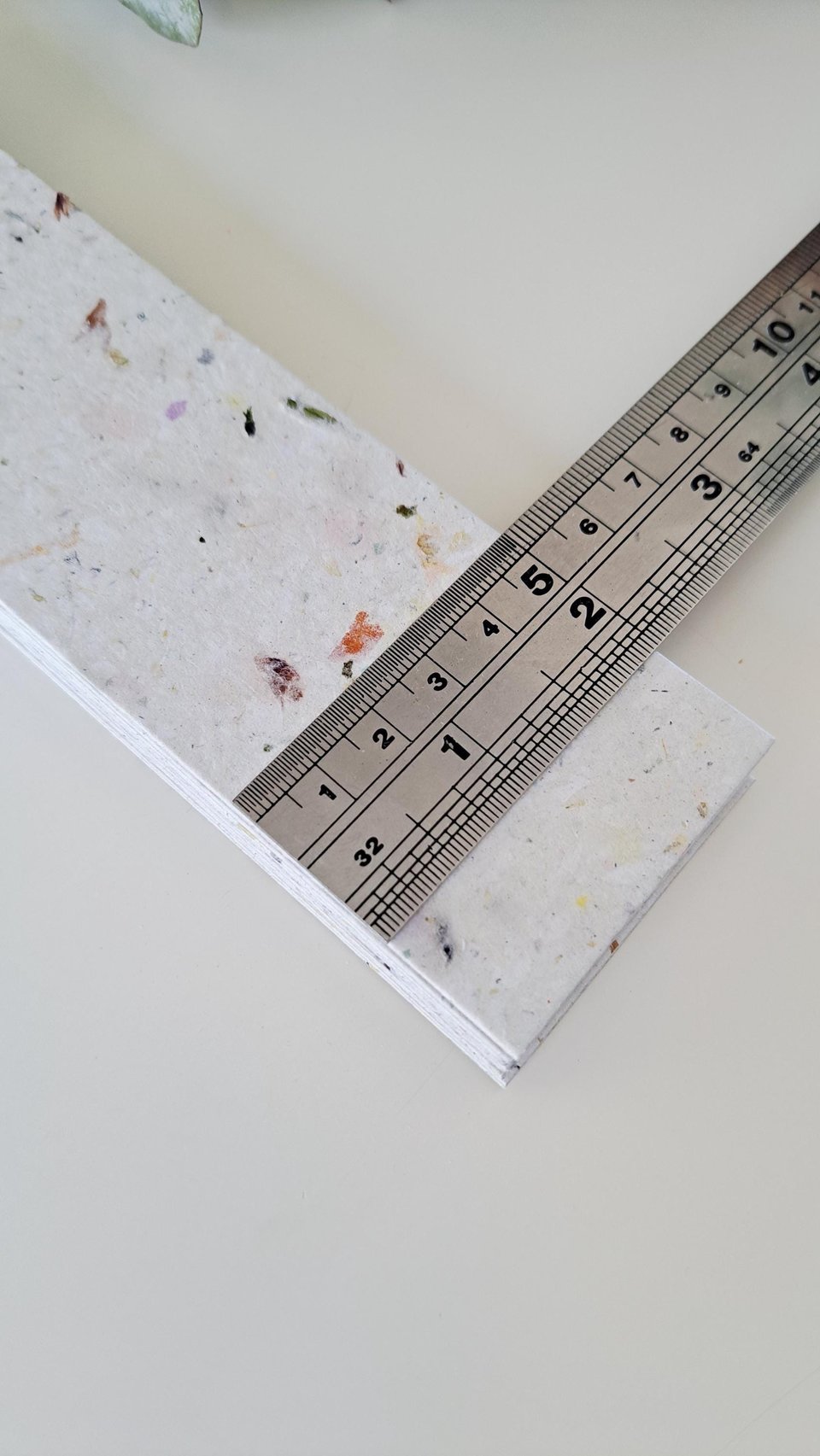 Large tags / labels / bookmarks, handmade recycled paper with botanicals
