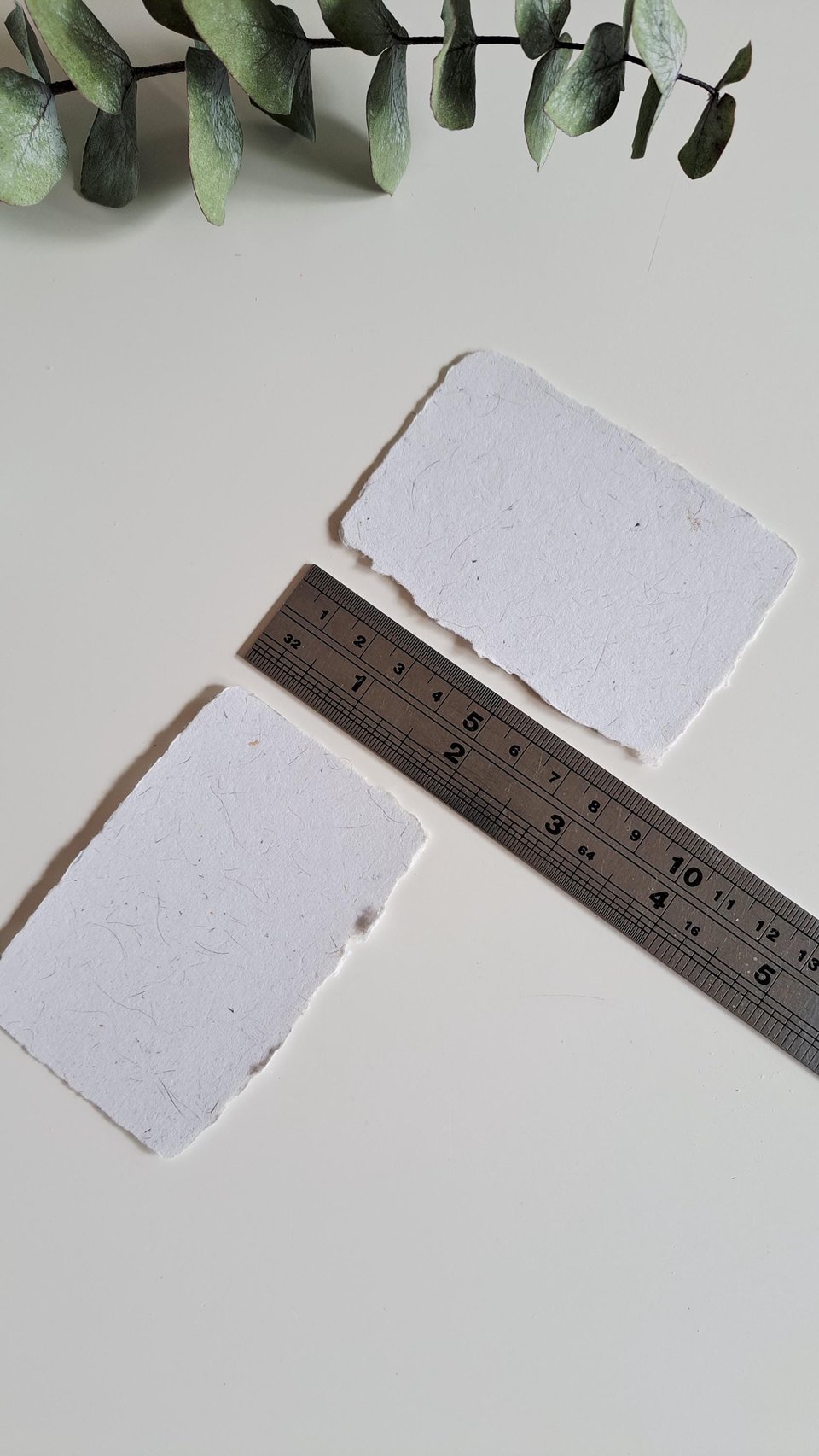 50 Llama Fibre Business Cards, Blank Hand-made, Recycled Paper with Llama Fibre, Deckle Edges