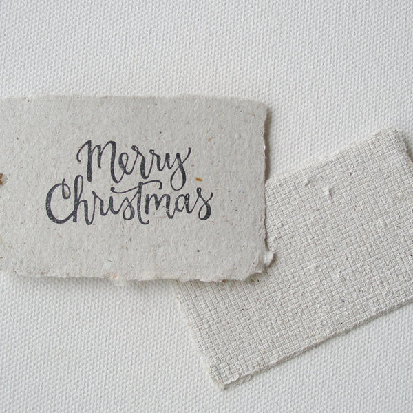 8 MERRY CHRISTMAS Llama Poo Tags, Recycled Gift Tags / Swing Tags with Deckle Edge for Xmas Gifts, Llama Gifts, Llama Products, Calligraphy
