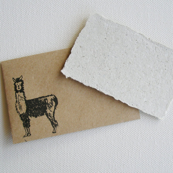 Mini Gift Card with Hand Stamped Brown Envelope