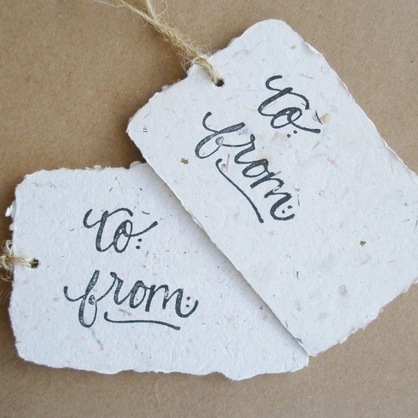 100 "To/From" Tags - Neutral Tones