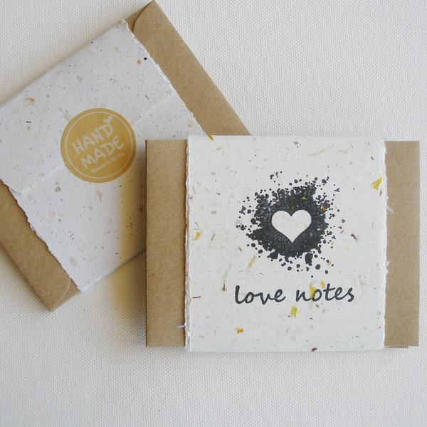 Love Notes Set, Handmade Paper Love Notes, Homemade Love Notes with envelopes, Love letters, Lover's Gift, for partner, wife, husband - No.4