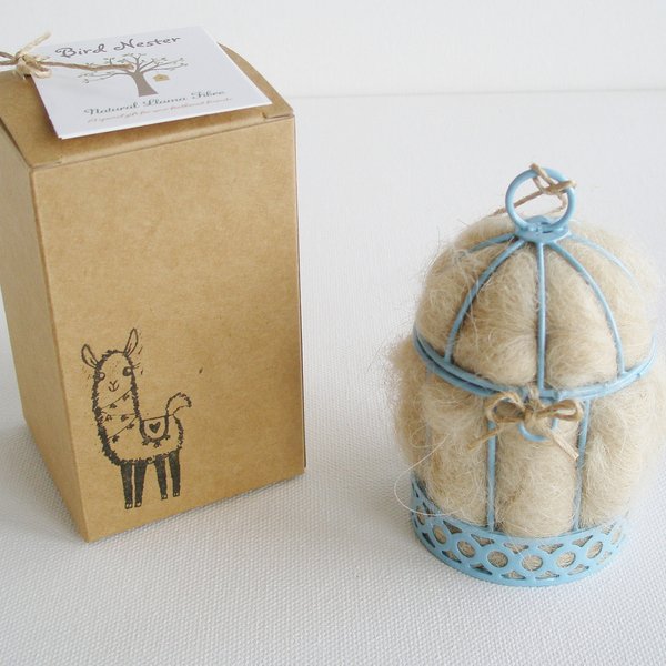 Gender Reveal, Baby Shower Favor, Small Bird Nester, Isolation Gift, Llama Fibre Nest Building Material, Blue or Pink