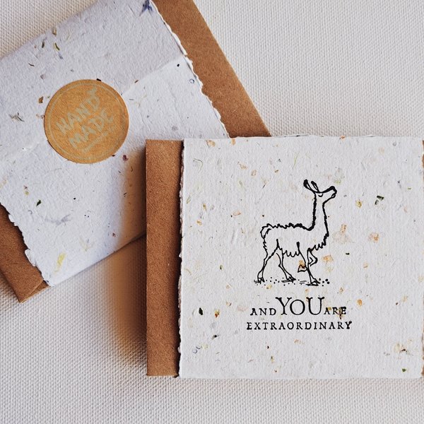 10 Mini Motivational Cards with Envelopes, Handmade Recycled Paper Notes for students from Teachers.