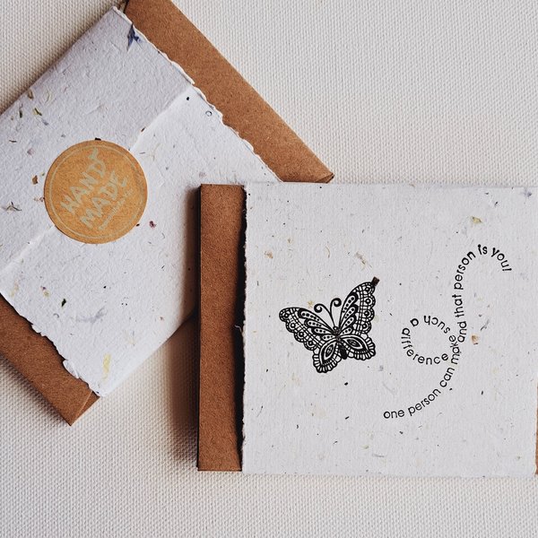 10 Mini Teacher Cards with Envelopes. Handmade Recycled Paper Notes for colleagues. For teachers. Mentor encouragement and inspiration