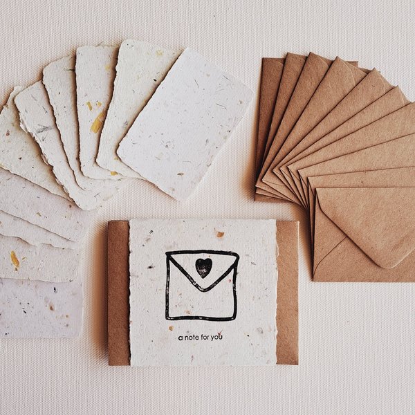 10 Hand made Mini Cards with Envelopes, recycled Card Set, Mini Gift Cards, Homemade Cards, Florist's cards, Mini Blank Cards with Envelopes