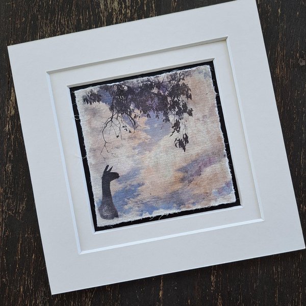 Miniature llama artwork "Silhouette"