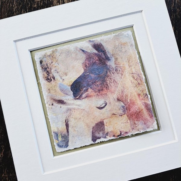 Mini llama artwork  "Cuddles"