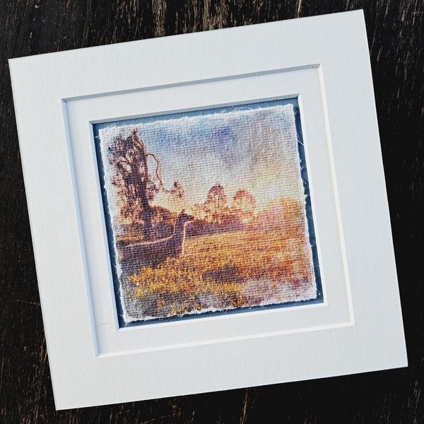 Miniature llama art f"Sunlit Rest"
